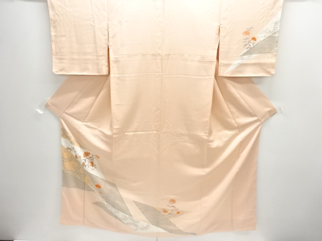 JAPANESE KIMONO / HOMONGI / UNUSED / EMBROIDERY / CHINESE FLOWER